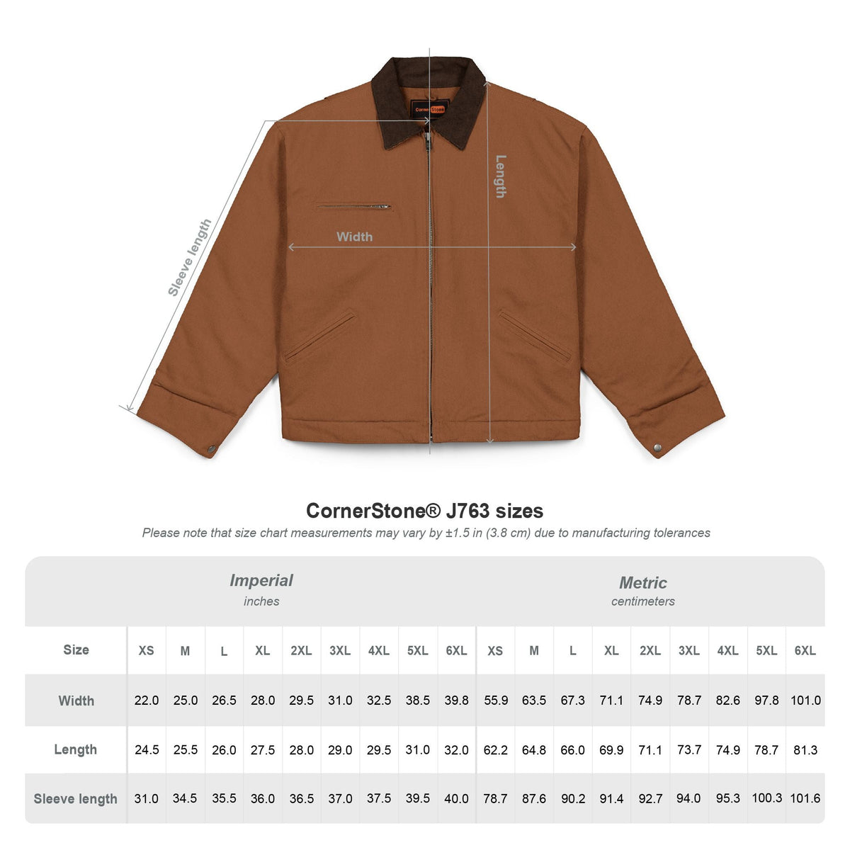 CornerStone® Unisex Duck Cloth Work Jacket - DC MARCUS MERCH