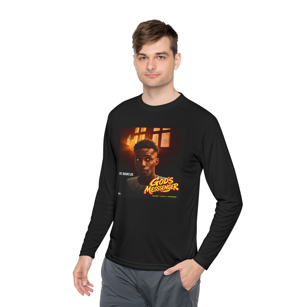 God's Messenger Long Sleeve Tee — Gospel Album Art Tee - DC MARCUS MERCH