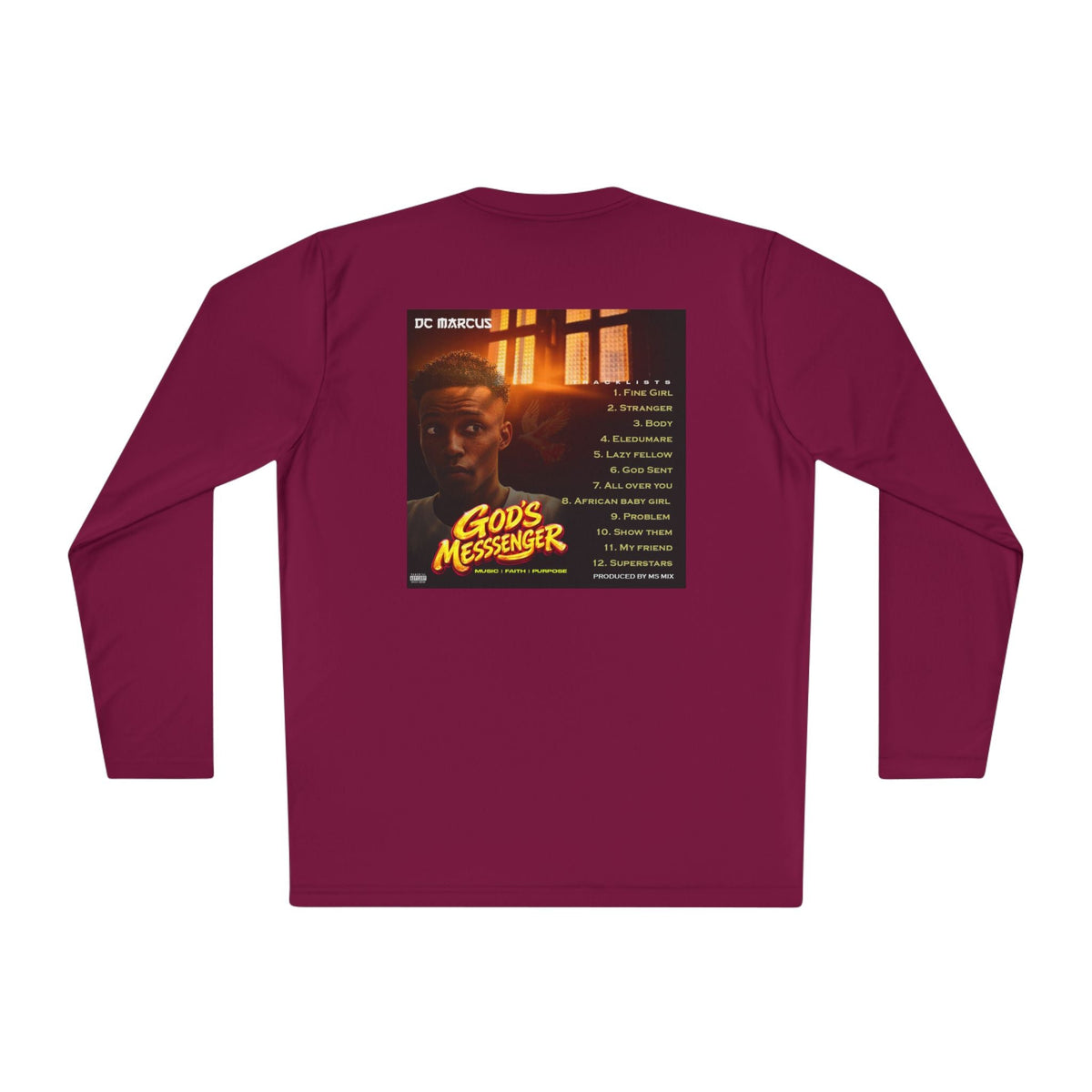 God's Messenger Long Sleeve Tee — Gospel Album Art Tee - DC MARCUS MERCH