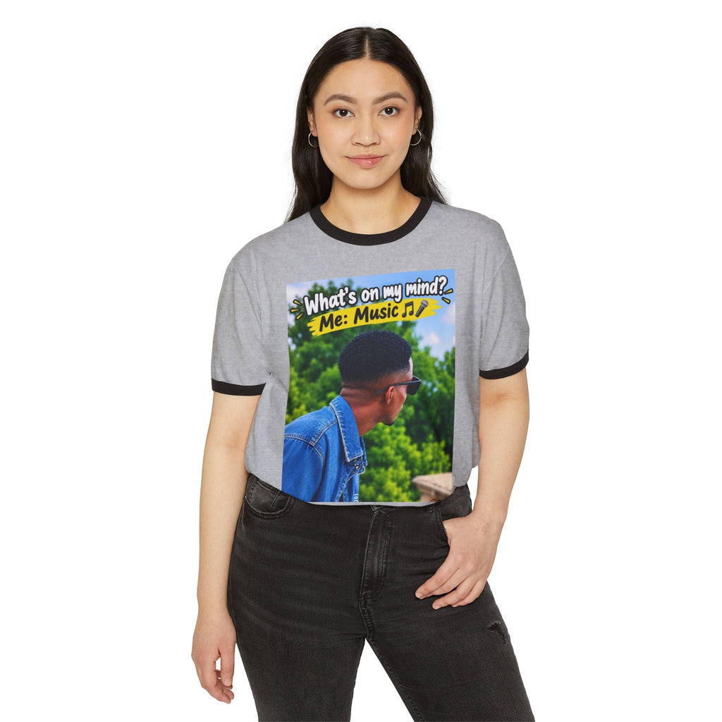 What's on My Mind? Music Ringer T-Shirt – D.R.E.A.M. Chaser Graphic - DC MARCUS MERCH