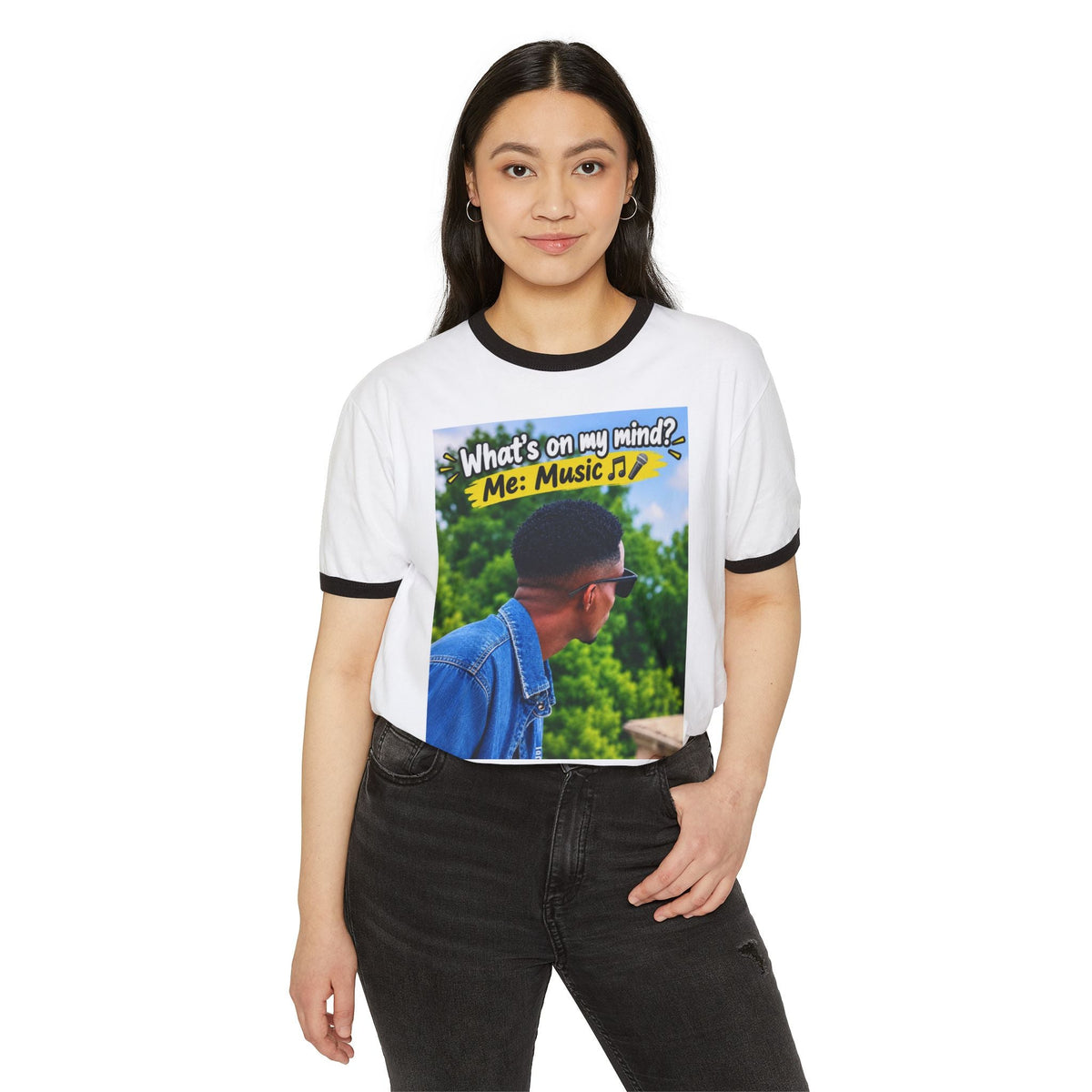 What's on My Mind? Music Ringer T-Shirt – D.R.E.A.M. Chaser Graphic - DC MARCUS MERCH