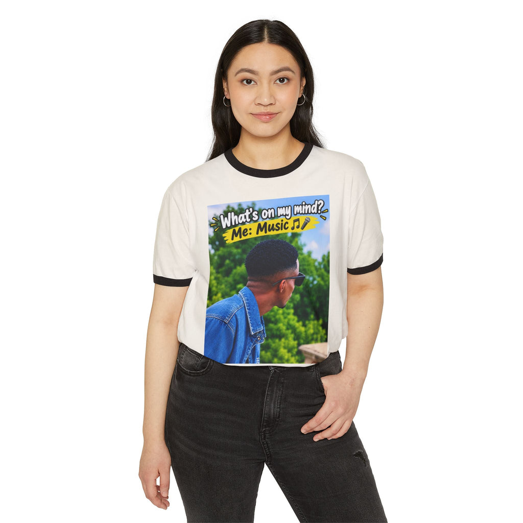 What's on My Mind? Music Ringer T-Shirt – D.R.E.A.M. Chaser Graphic - DC MARCUS MERCH
